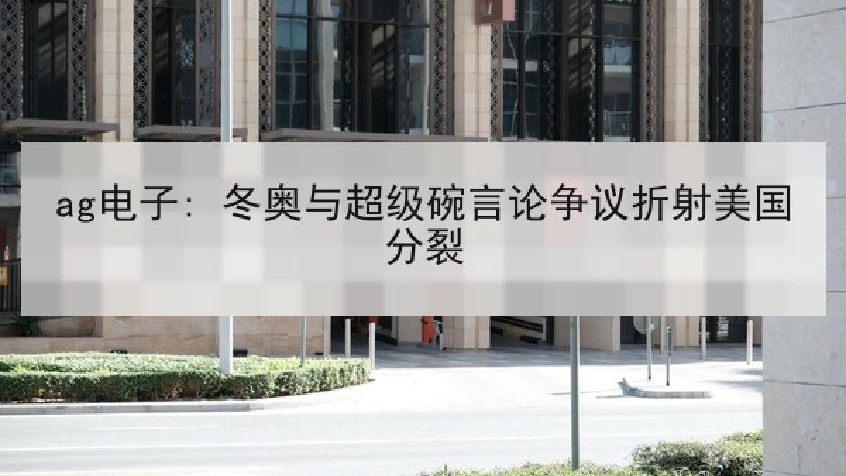 ag电子: 冬奥与超级碗言论争议折射美国分裂